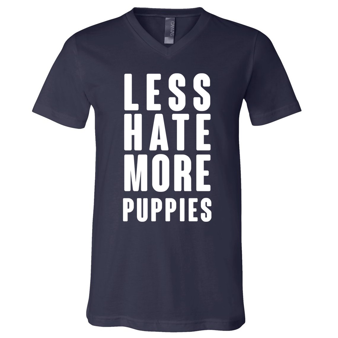 Less Hate More Puppies V-Neck T-Shirt