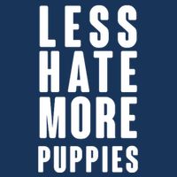 Less Hate More Puppies Drawstring Bag