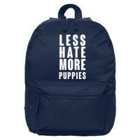Less Hate More Puppies 16 in Basic Backpack