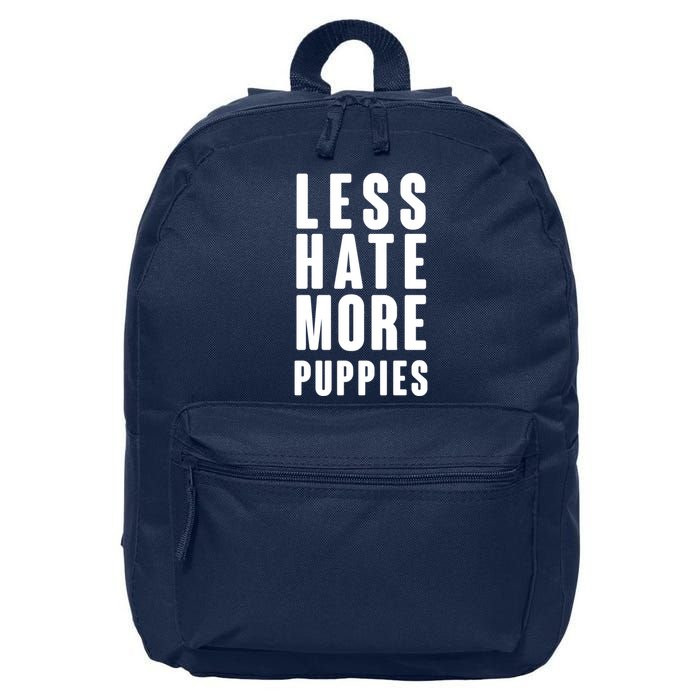Less Hate More Puppies 16 in Basic Backpack