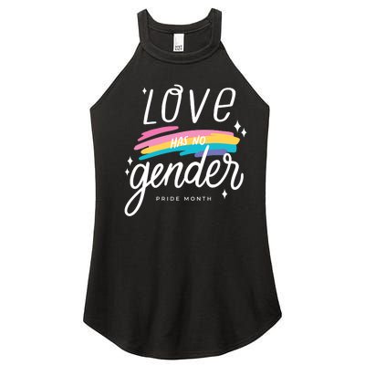 Love Has No Gender Pride Month Graphic Women’s Perfect Tri Rocker Tank