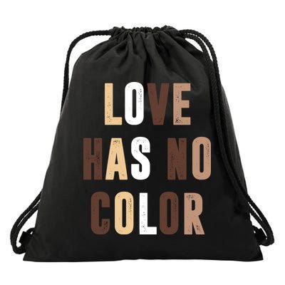 Love Has No Color Black History Drawstring Bag