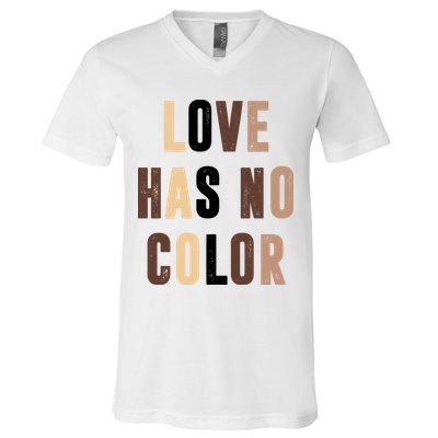 Love Has No Color Black History V-Neck T-Shirt