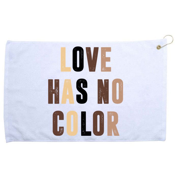 Love Has No Color Black History Grommeted Golf Towel