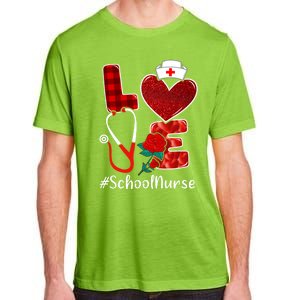 Love Heart Nurse Valentine Day School Nurse Gift Adult ChromaSoft Performance T-Shirt