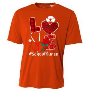 Love Heart Nurse Valentine Day School Nurse Gift Cooling Performance Crew T-Shirt