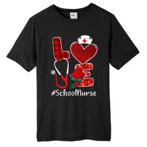 Love Heart Nurse Valentine Day School Nurse Gift Tall Fusion ChromaSoft Performance T-Shirt