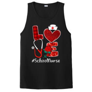 Love Heart Nurse Valentine Day School Nurse Gift PosiCharge Competitor Tank