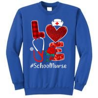 Love Heart Nurse Valentine Day School Nurse Gift Sweatshirt