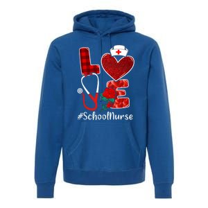 Love Heart Nurse Valentine Day School Nurse Gift Premium Hoodie