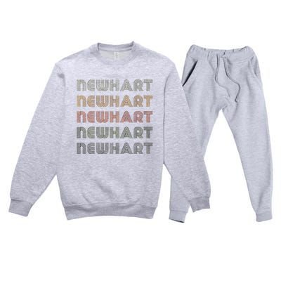 Love Heart Newhart Grunge Vintage Style Black Newhart Premium Crewneck Sweatsuit Set