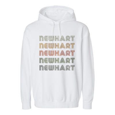 Love Heart Newhart Grunge Vintage Style Black Newhart Garment-Dyed Fleece Hoodie