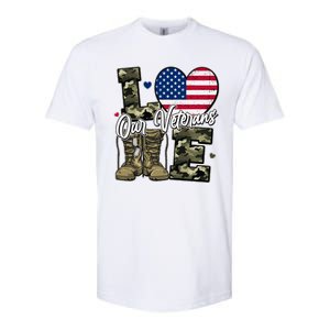 Love Heart Our Veterans Support Veterans Softstyle CVC T-Shirt