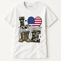 Love Heart Our Veterans Support Veterans Tall T-Shirt
