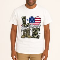 Love Heart Our Veterans Support Veterans Tall T-Shirt