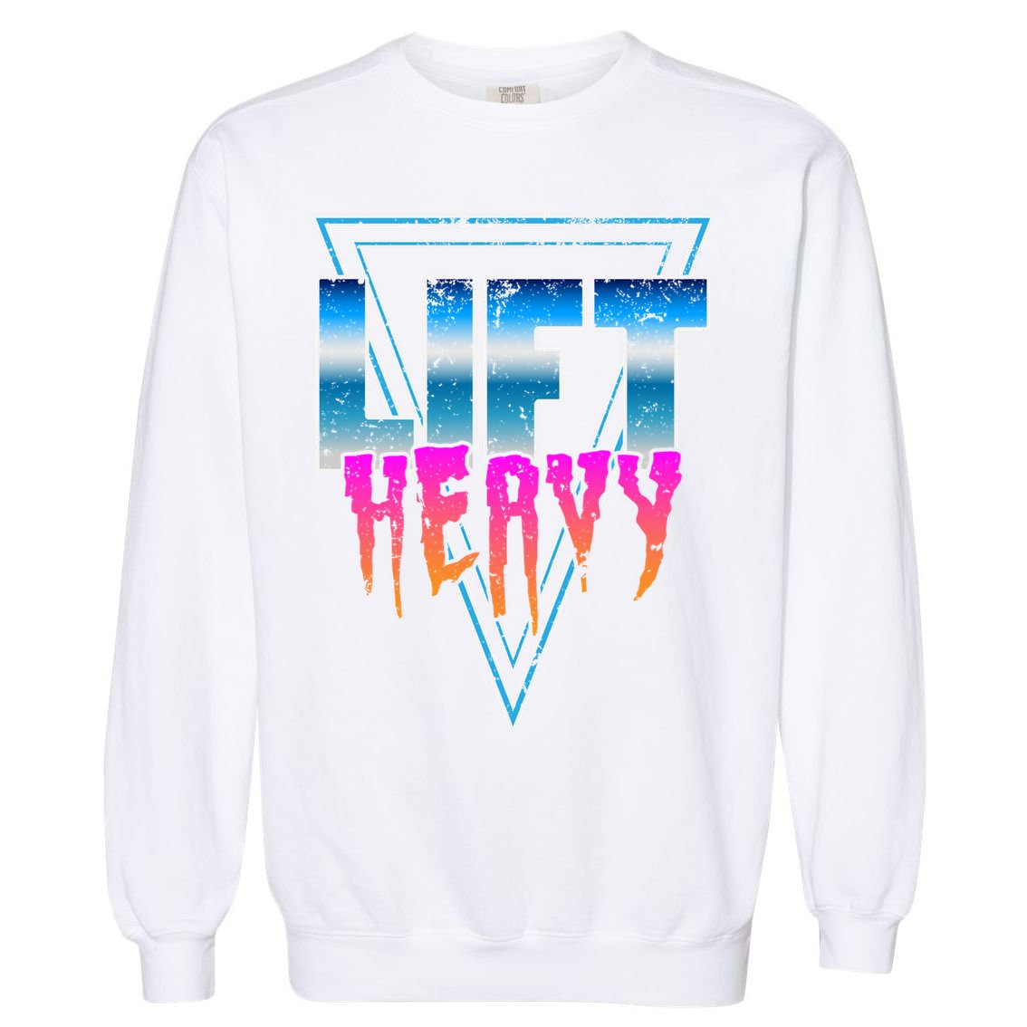 Lift Heavy Old School Retro 80's Golden Era Bodybuilding Gym Gift Garment-Dyed Sweatshirt