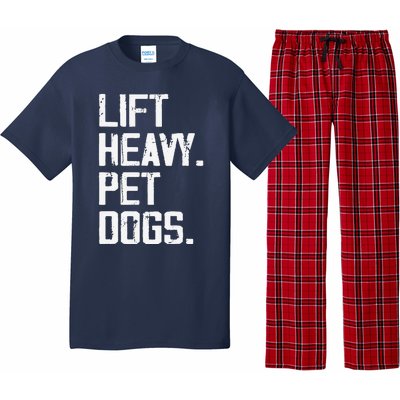 Lift Heavy Pet Dogs Funny Gym Workout Joke For Weight Lifter Pajama Set