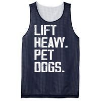 Lift Heavy Pet Dogs Funny Gym Workout Joke For Weight Lifter Mesh Reversible Basketball Jersey Tank