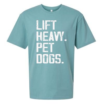 Lift Heavy Pet Dogs Funny Gym Workout Joke For Weight Lifter Sueded Cloud Jersey T-Shirt