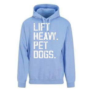 Lift Heavy Pet Dogs Funny Gym Workout Joke For Weight Lifter Unisex Surf Hoodie