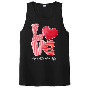 LOVE Heart PreK Teacher Life Valentine's Day Gifts PosiCharge Competitor Tank