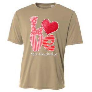 LOVE Heart PreK Teacher Life Valentine's Day Gifts Cooling Performance Crew T-Shirt