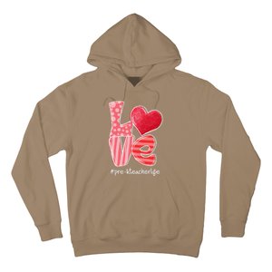 LOVE Heart PreK Teacher Life Valentine's Day Gifts Hoodie