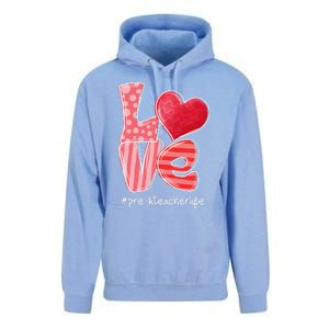 LOVE Heart PreK Teacher Life Valentine's Day Gifts Unisex Surf Hoodie