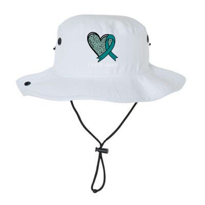 Leopard Heart Post Traumatic Stress Disorder Awareness Teal Cute Gift Legacy Cool Fit Booney Bucket Hat