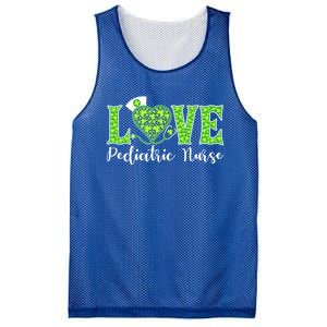 Love Heart Pediatric Nurse Shamrock Stethoscope Irish Nurse Gift Mesh Reversible Basketball Jersey Tank