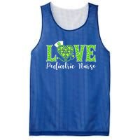 Love Heart Pediatric Nurse Shamrock Stethoscope Irish Nurse Gift Mesh Reversible Basketball Jersey Tank