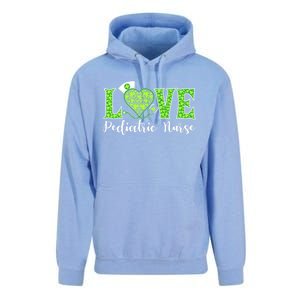 Love Heart Pediatric Nurse Shamrock Stethoscope Irish Nurse Gift Unisex Surf Hoodie