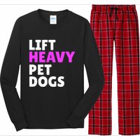 Lift Heavy Pet Dog Funny Gym Workout Gifts For Weight Lifter Long Sleeve Pajama Set