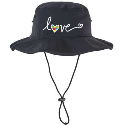 Love Heart Puzzle Cute Autism Awareness Asd Bucket Hat