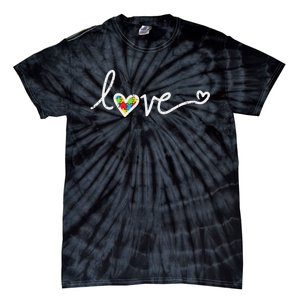 Love Heart Puzzle Cute Autism Awareness Asd Tie-Dye T-Shirt