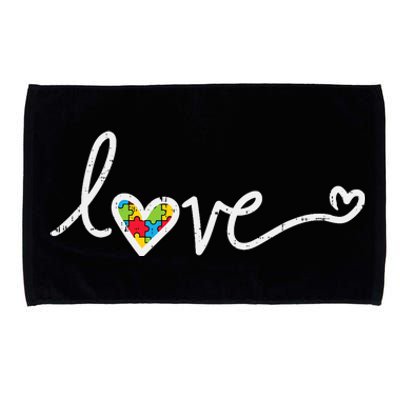 Love Heart Puzzle Cute Autism Awareness Asd Microfiber Hand Towel