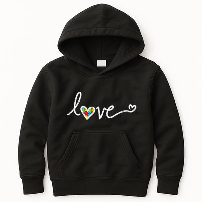 Love Heart Puzzle Cute Autism Awareness Asd Kids Hoodie