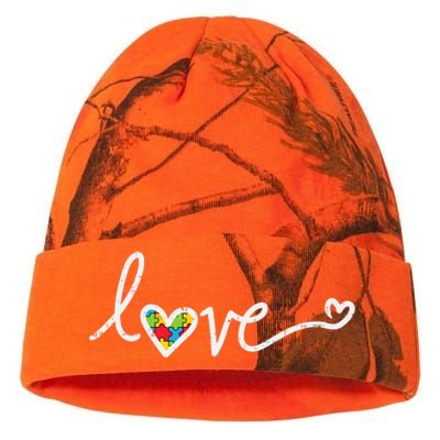 Love Heart Puzzle Cute Autism Awareness Asd Kati Licensed 12" Camo Beanie