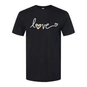 Love Heart Puzzle Cute Autism Awareness Asd Softstyle CVC T-Shirt