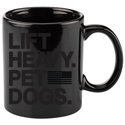 Lift Heavy Pet Dogs 11oz C Handle Ceramic Mug