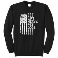 Lift Heavy Pet Dogs USA American Flag And Bodybuilding Sweatshirt