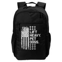 Lift Heavy Pet Dogs USA American Flag And Bodybuilding Daily Commute Backpack