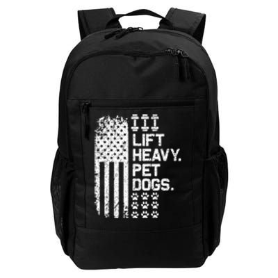 Lift Heavy Pet Dogs USA American Flag And Bodybuilding Daily Commute Backpack