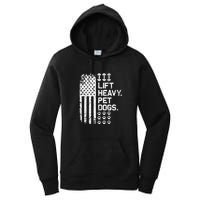 Lift Heavy Pet Dogs USA American Flag And Bodybuilding Women's Pullover Hoodie