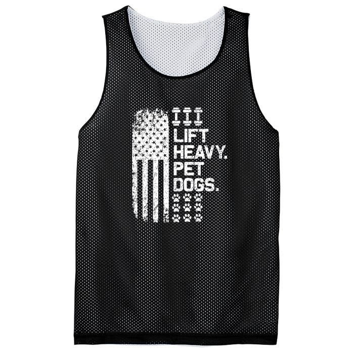 Lift Heavy Pet Dogs USA American Flag And Bodybuilding Mesh Reversible Basketball Jersey Tank