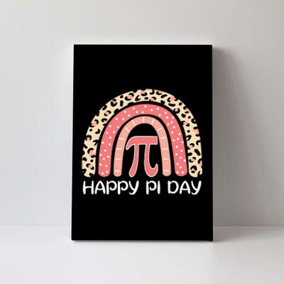 Leopard Happy Pi Day Math 3.14 Symbol Rainbow Canvas