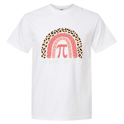 Leopard Happy Pi Day Math 3.14 Symbol Rainbow Garment-Dyed Heavyweight T-Shirt