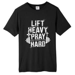 Lift Heavy Pray Hard Gym Christian Jesus Lover Tall Fusion ChromaSoft Performance T-Shirt