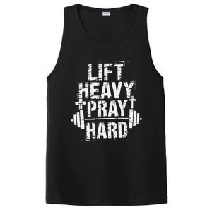 Lift Heavy Pray Hard Gym Christian Jesus Lover PosiCharge Competitor Tank