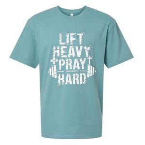 Lift Heavy Pray Hard Gym Christian Jesus Lover Sueded Cloud Jersey T-Shirt